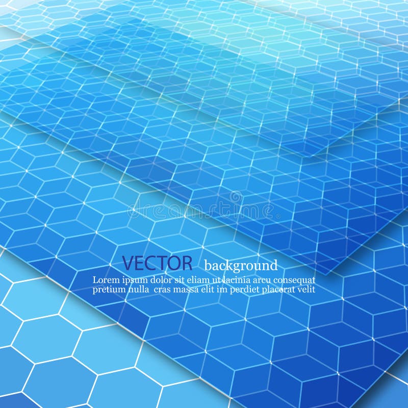 Hi-tech blauwe geometrische achtergrond Vector ontwerp stock illustratie Hi-tech blauwe geometrische achtergrond Vector ontwerp stock illustratie