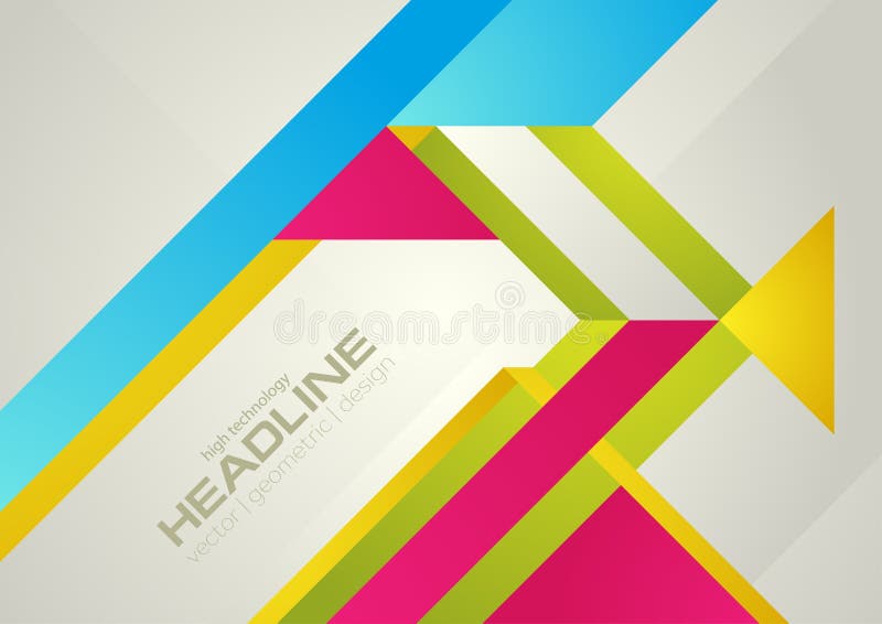 Hi-tech colorful geometric minimal abstract background royalty free illustration