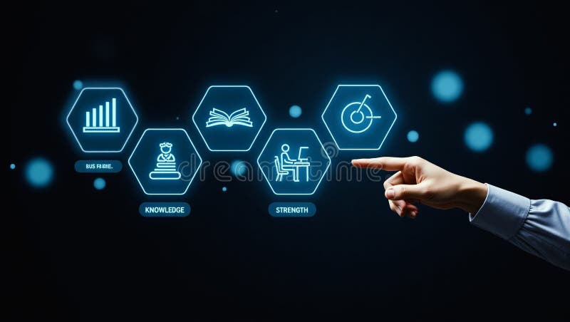 Hi tech futuristic technology banners featuring artificial intelligence and digital connectivity royalty free illustration
