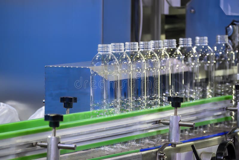 The Hitechnology of Drinking Water Manufacturing Process Stock Image