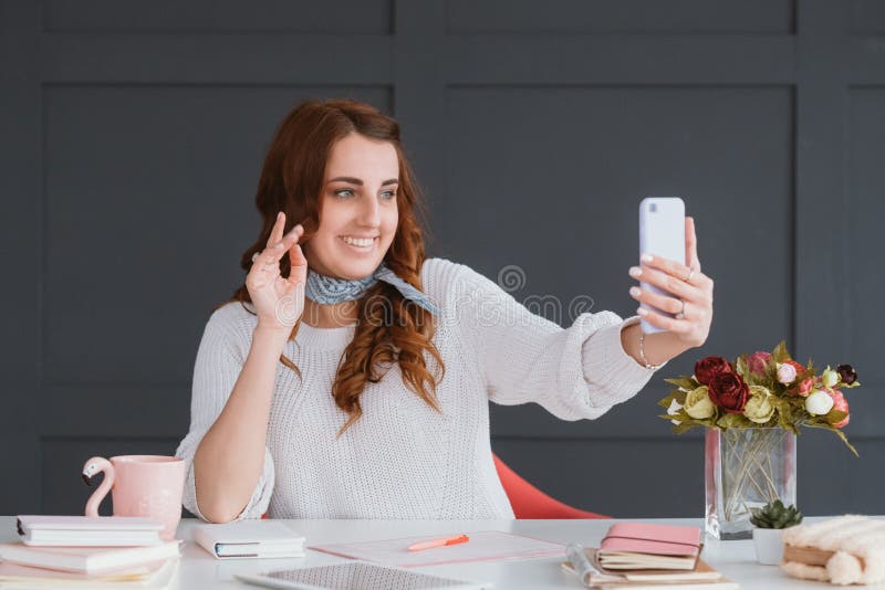 Smm woman blog job lifestyle network profile royalty free stock image Smm woman blog job lifestyle network profile royalty free stock image