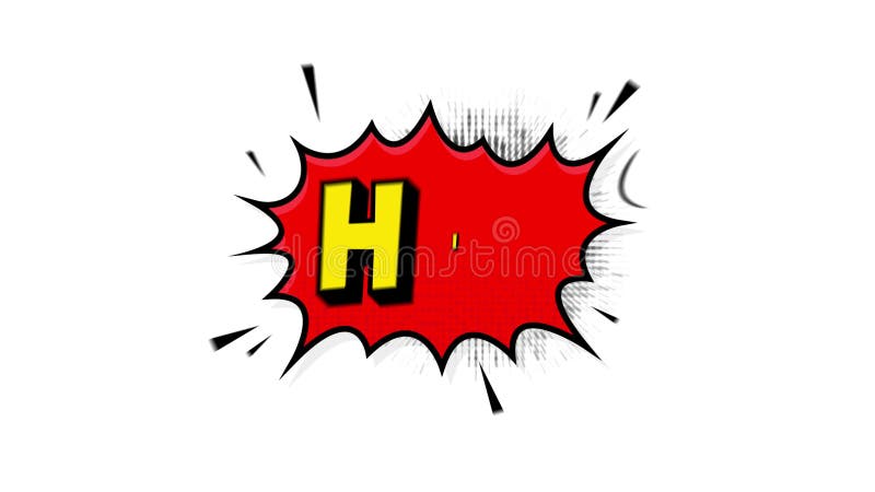 Hi in vintage style. Cartoon style. Pop art. Motion graphics. Wow effect. vector illustration