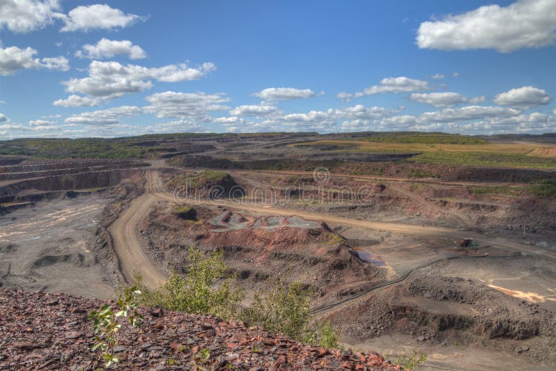 Hibbing, Minnesota Offener Pit Mine Stockfoto Bild von eisen