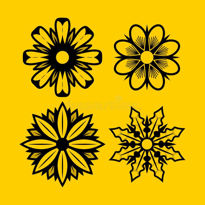 Download Hibiscus, Madeliefjes, Jasmijn, Orchidee, De Stevige Ontwerpen Van Het Bloemenpak Vector Illustratie - Illustratie bestaande uit hibiscus, kaart: 114227449