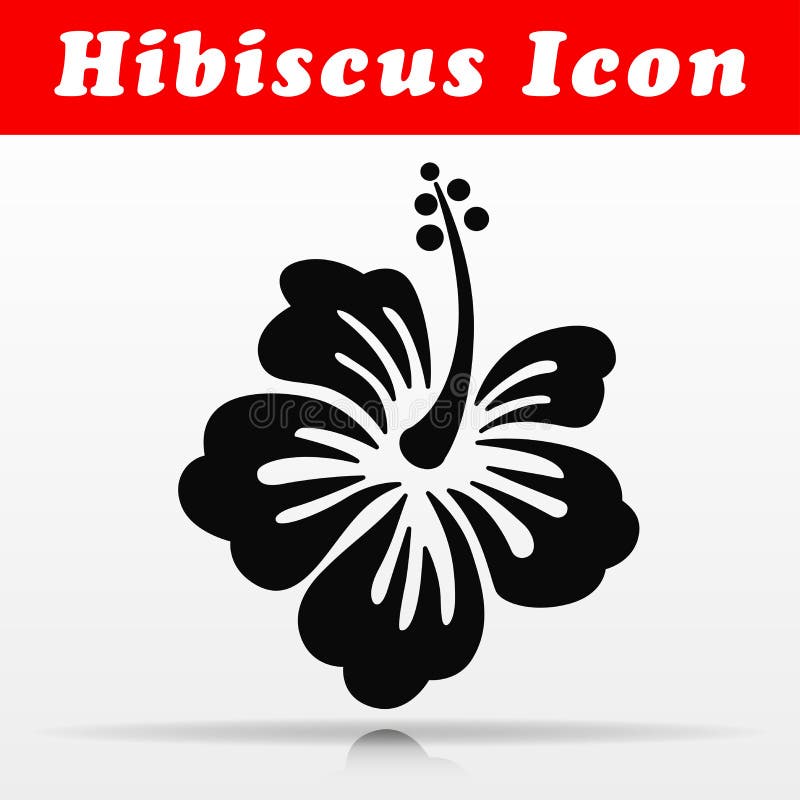 Vektor-Icon-Design einer Hibiskusblume lizenzfreie abbildung
