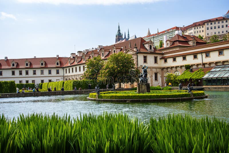 The Senate Gardens Below Prague Castle In The Czech Republic