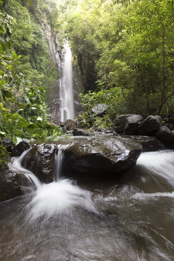 Hidden Beautiful Waterfalls at North Bali Stock Photo - Image of river