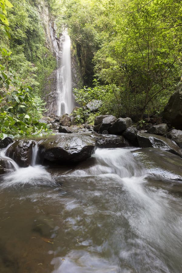 Hidden Beautiful Waterfalls At North Bali Stock Photo - Image of