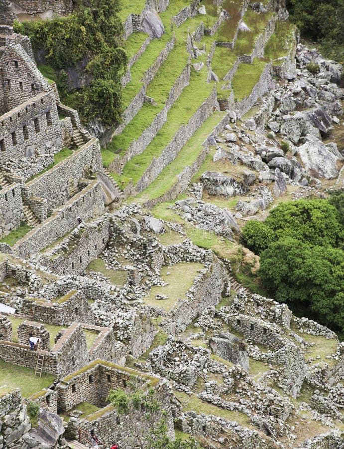 Hidden city Machu Picchu in Peru royalty free stock photo
