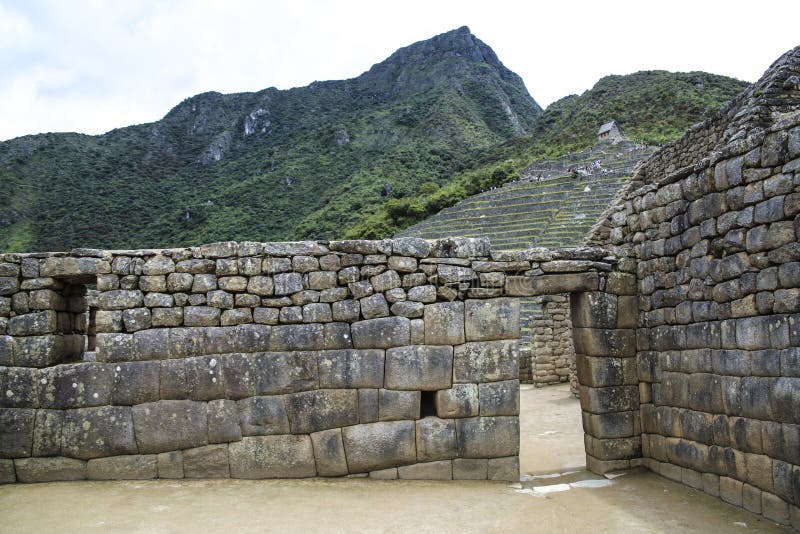Hidden city Machu Picchu in Peru stock photography