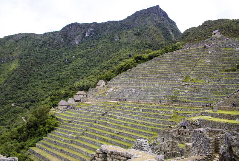 Hidden city Machu Picchu in Peru stock photos
