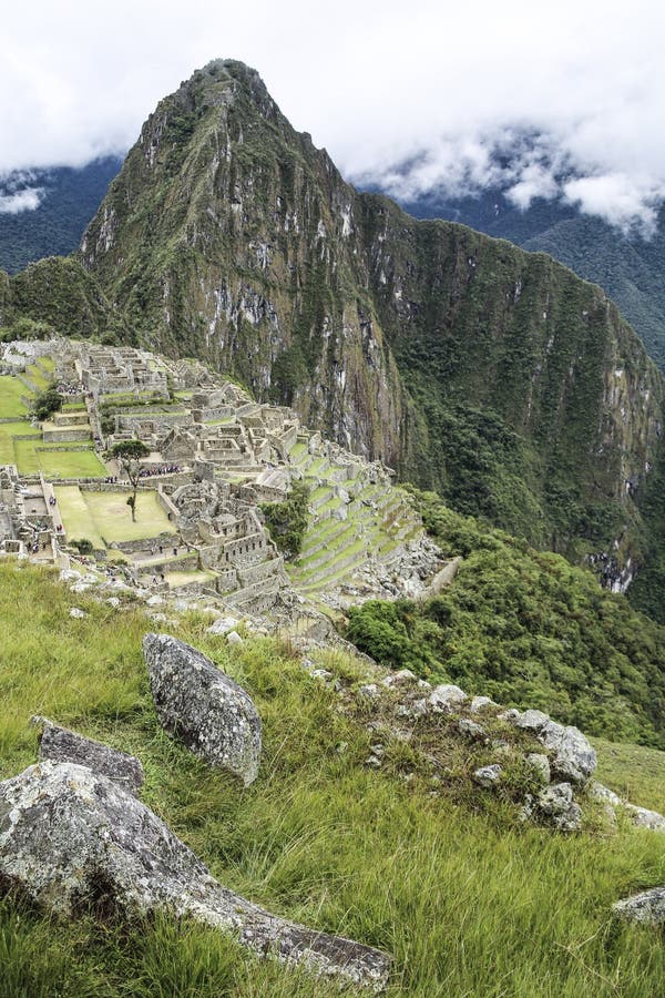 Hidden city Machu Picchu in Peru royalty free stock photography