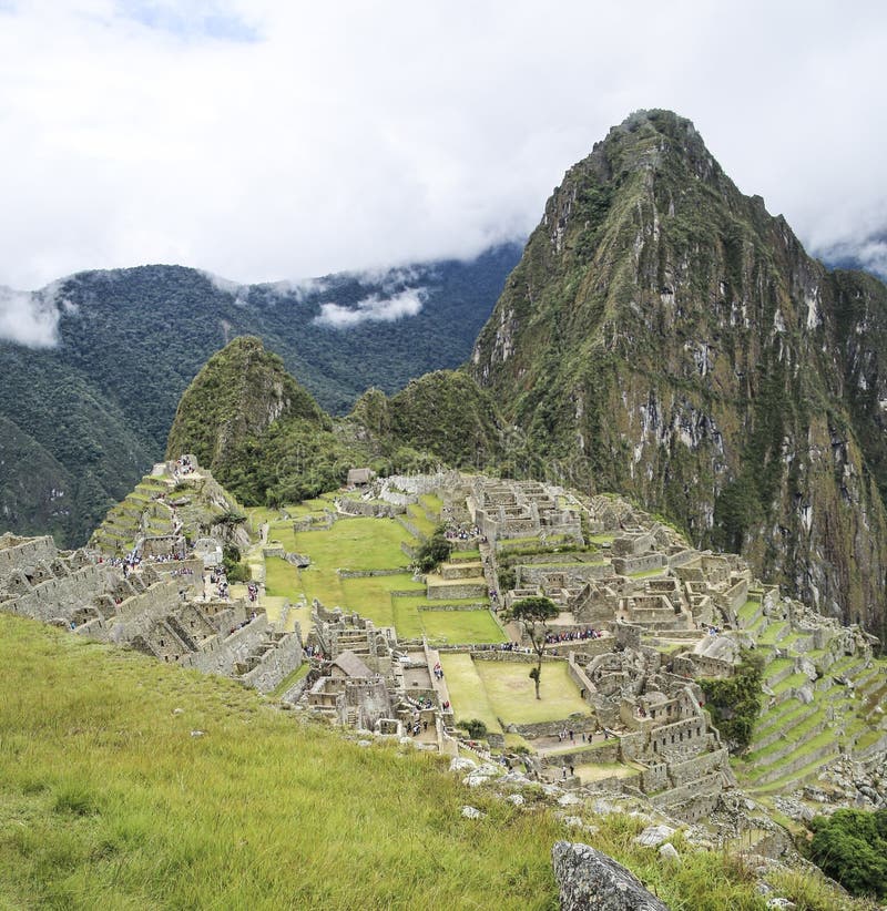 Hidden city Machu Picchu in Peru stock photo