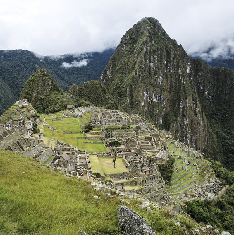 Hidden city Machu Picchu in Peru stock image