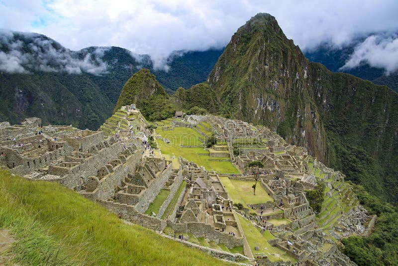 Hidden city Machu Picchu in Peru royalty free stock photos
