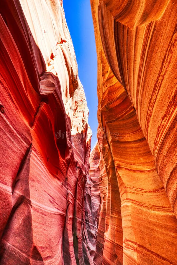 Hidden Slot Canyon in the Hearth of Grand Staircase Escalante National Monument, Utah