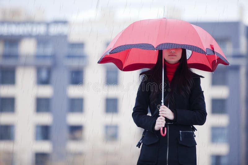 Hidden under umbrella