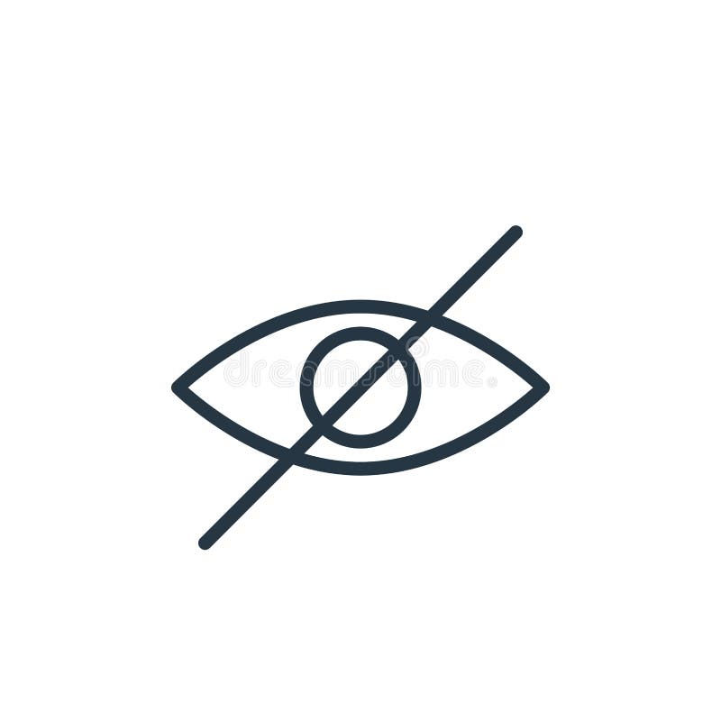Hide layer icon vector from user interface concept. Thin line illustration of hide layer editable stroke. hide layer linear sign vector illustration