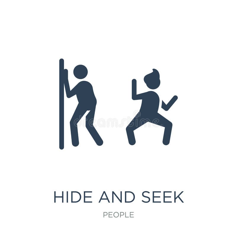 Hide And Seek Icon In Trendy Design Style Hide And Seek Icon Isolated On White Background Hide And Seek Vector Icon Simple And Stock Vector Illustration Of Kids Sign 135719616