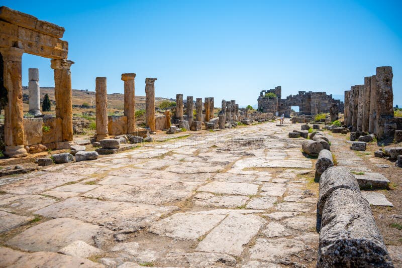 Hierapolis Türkiye 14 Eylül 2022: Hierapolis antik kenti Pamukkale Türkiye'deki harabeler Stok Imaj