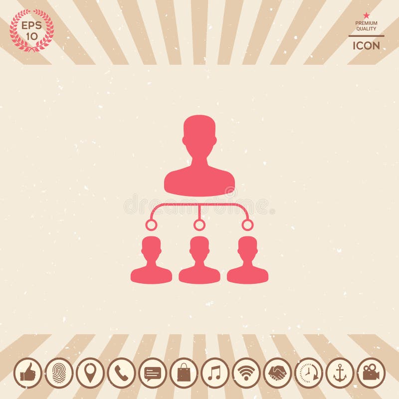 Hierarchia symbolu ikona ilustracji