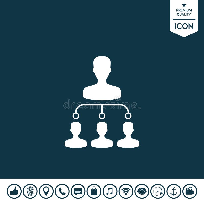 Hierarchia symbolu ikona royalty ilustracja