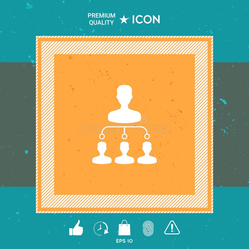 Hierarchia symbolu ikona ilustracji