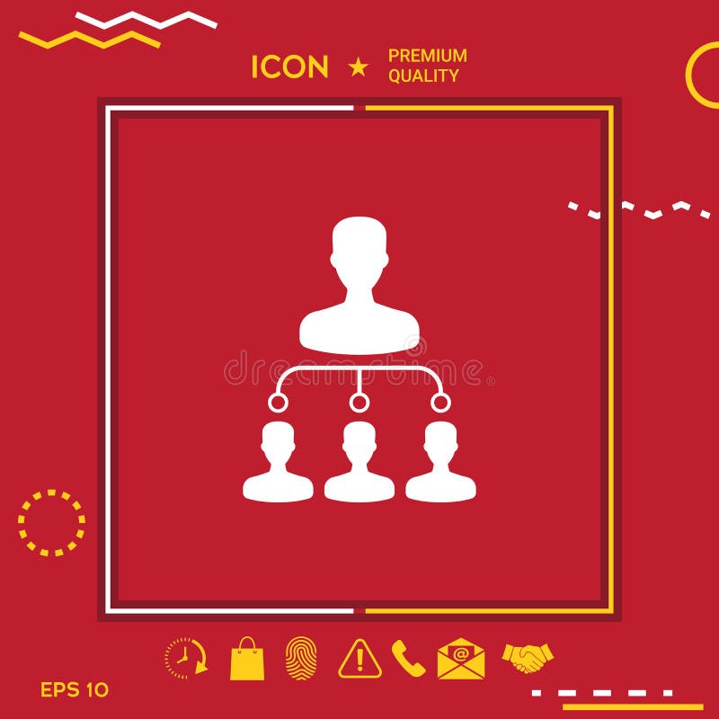 Hierarchia symbolu ikona ilustracji