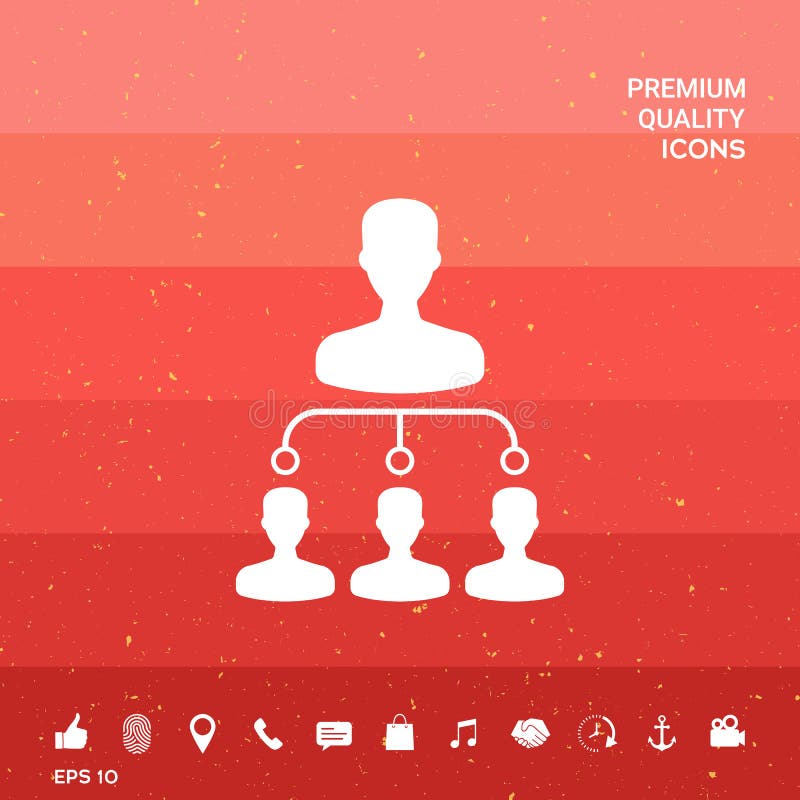 Hierarchia symbolu ikona royalty ilustracja