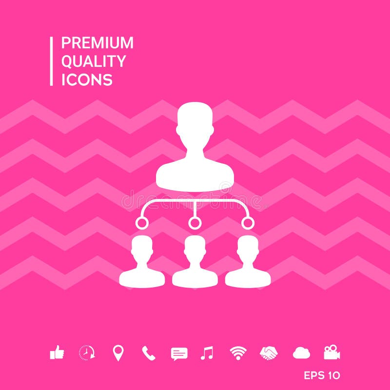 Hierarchia symbolu ikona royalty ilustracja