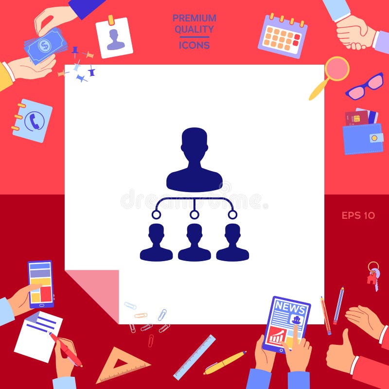 Hierarchia symbolu ikona royalty ilustracja
