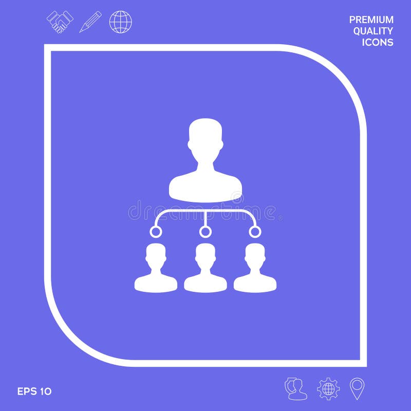 Hierarchia symbolu ikona Graficzni elementy dla twój projekta ilustracja wektor