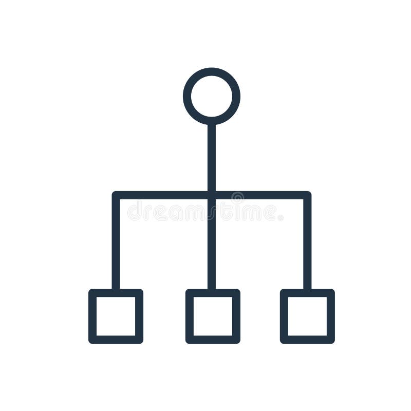 Hierarchical structure icon vector isolated on white background, Hierarchical structure sign stock illustration Hierarchical structure icon vector isolated on white background, Hierarchical structure sign stock illustration