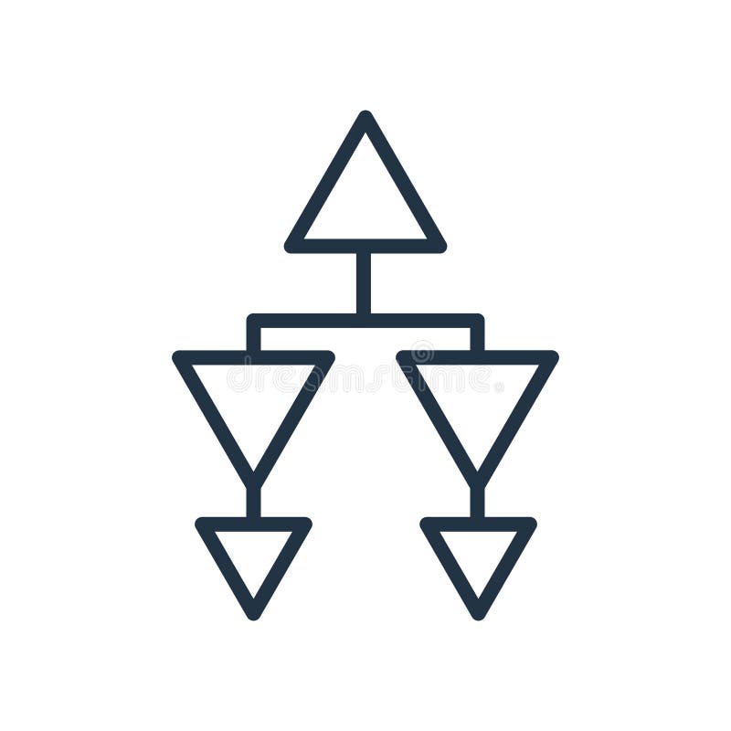 Hierarchical structure icon vector isolated on white background stock illustration Hierarchical structure icon vector isolated on white background stock illustration