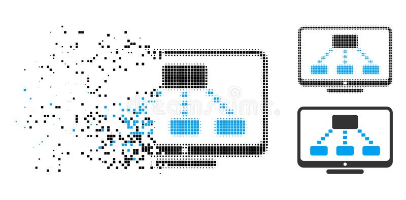 Dissolving Dotted Halftone Hierarchy Monitoring Icon stock illustration Dissolving Dotted Halftone Hierarchy Monitoring Icon stock illustration