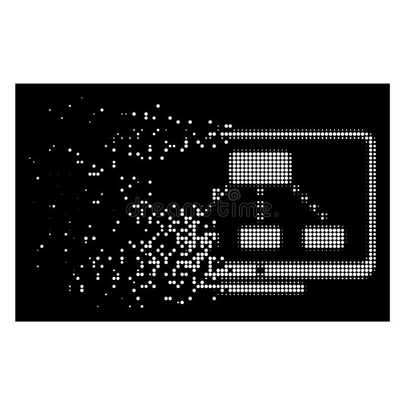 White Dust Pixelated Halftone Hierarchy Monitoring Icon vector illustration White Dust Pixelated Halftone Hierarchy Monitoring Icon vector illustration