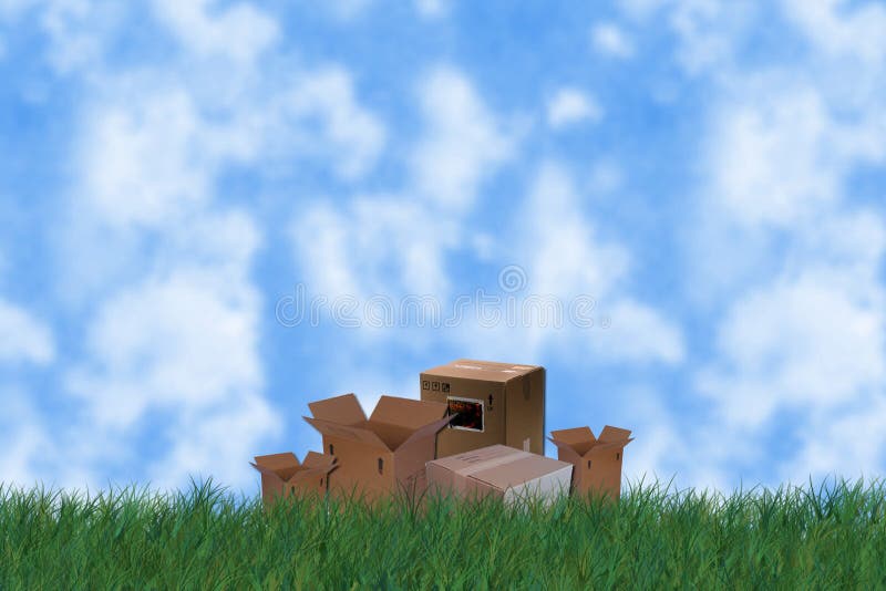 Hierba con los rectángulos stock de ilustración Hierba con los rectángulos stock de ilustración