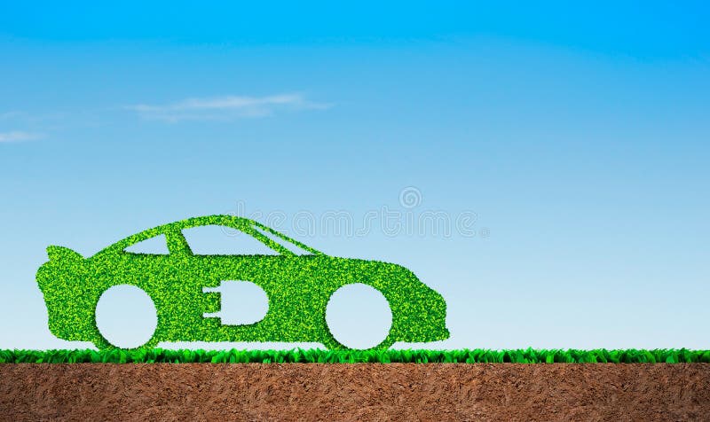 Hierba verde en forma del coche stock de ilustración Hierba verde en forma del coche stock de ilustración