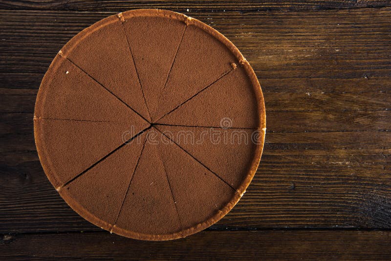 Hierboven gesneden om chocoladecake van stock foto's Hierboven gesneden om chocoladecake van stock foto's