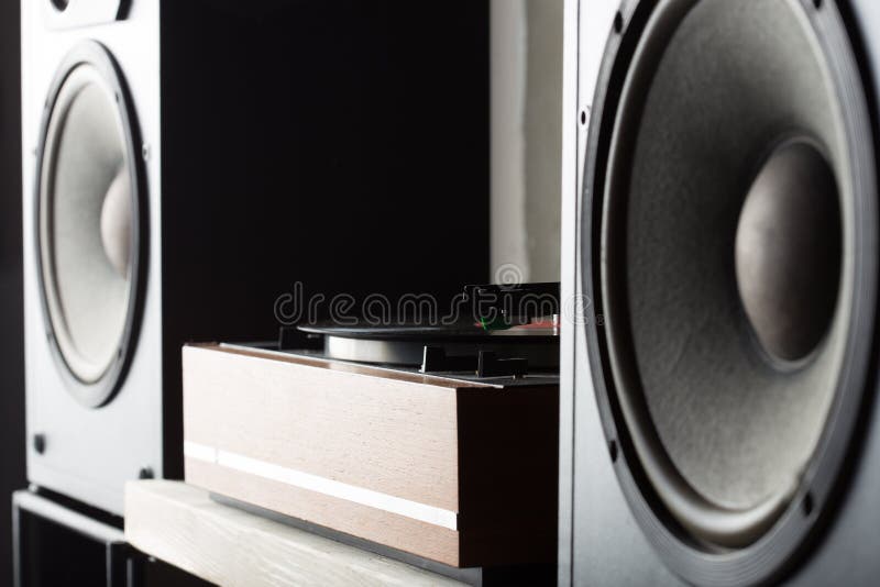 Hifi Speakers System Closeup Stock Image Image of power, woofer