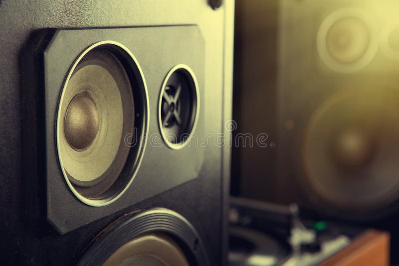 Hifi Speakers System Closeup Stock Image Image of party, stereo