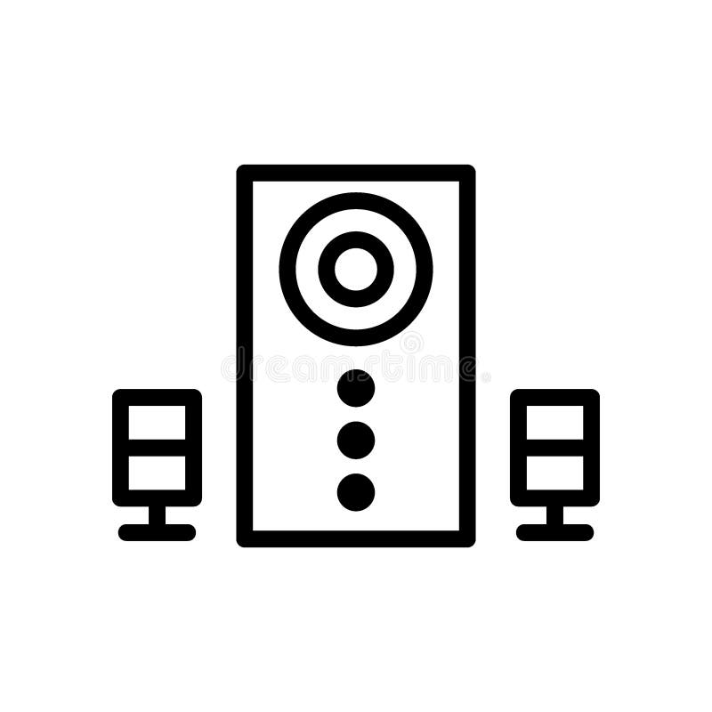 Hifisprecherikone oder Logos isolierte Zeichensymbolvektorillustration vektor abbildung
