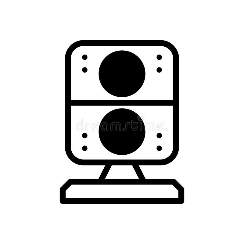 Hifisprecherikone oder Logos isolierte Zeichensymbolvektorillustration lizenzfreie abbildung