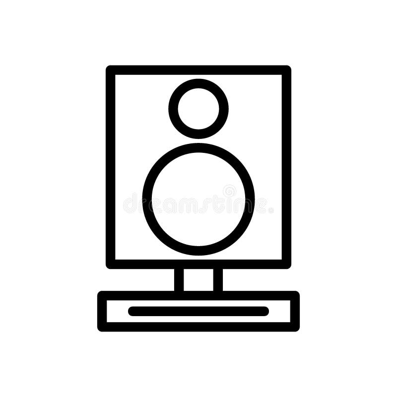 Hifisprecherikone oder Logos isolierte Zeichensymbolvektorillustration stock abbildung