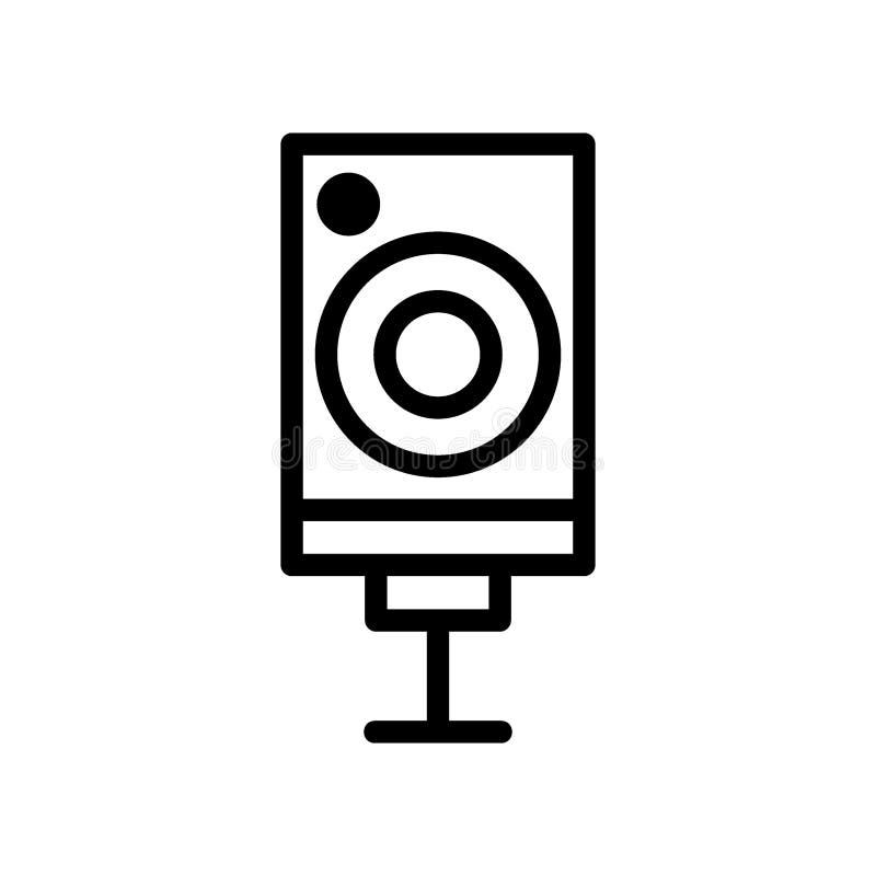 Hifisprecherikone oder Logos isolierte Zeichensymbolvektorillustration lizenzfreie abbildung