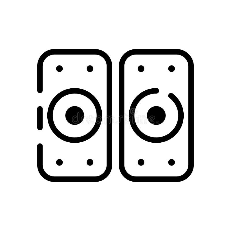 Symbol für Hifi-Lautsprecher oder Logo-Symbol für isolierte Zeichen stock abbildung