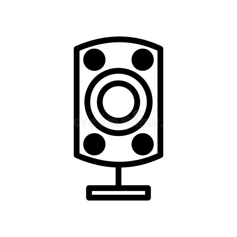 Hifisprecherikone oder Logos isolierte Zeichensymbolvektorillustration vektor abbildung