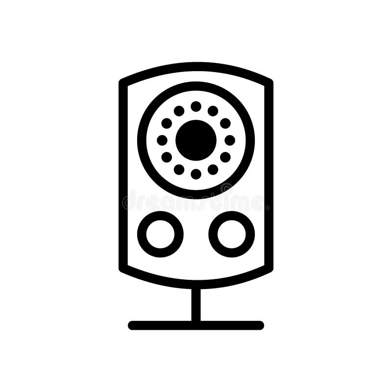 Hifisprecherikone oder Logos isolierte Zeichensymbolvektorillustration lizenzfreie abbildung