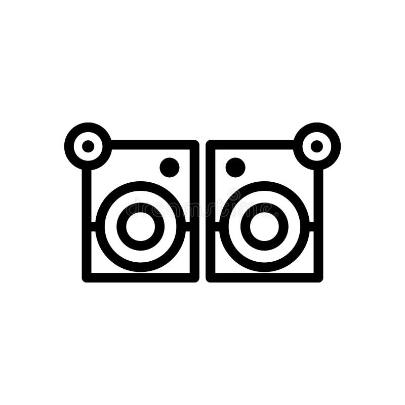 Hifisprecherikone oder Logos isolierte Zeichensymbolvektorillustration vektor abbildung