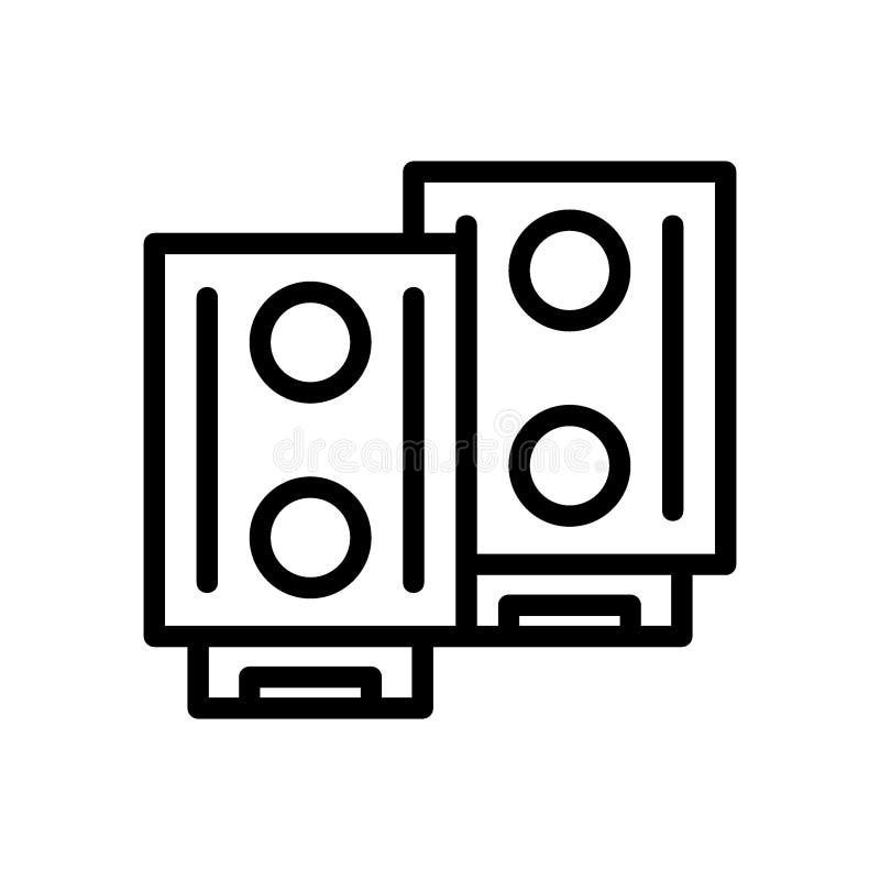 Hifisprecherikone oder Logos isolierte Zeichensymbolvektorillustration lizenzfreie abbildung